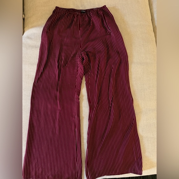 J.Crew cosmo Pant In Burgundy Stripe X- Small, regular length - Picture 4 of 5